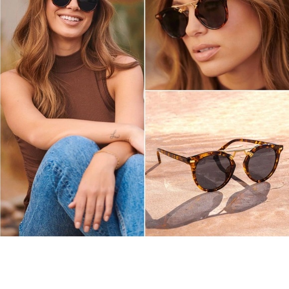 WearMe Pro Polarized Round Retro Double-Bridge Vintage Women's Sunglasses - Picture 6 of 8